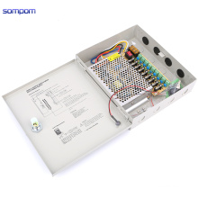 Hot Sale AC DC 12V 10A CCTV Camera Security Switching Power Supply Box 9Channels CCTV Accessories